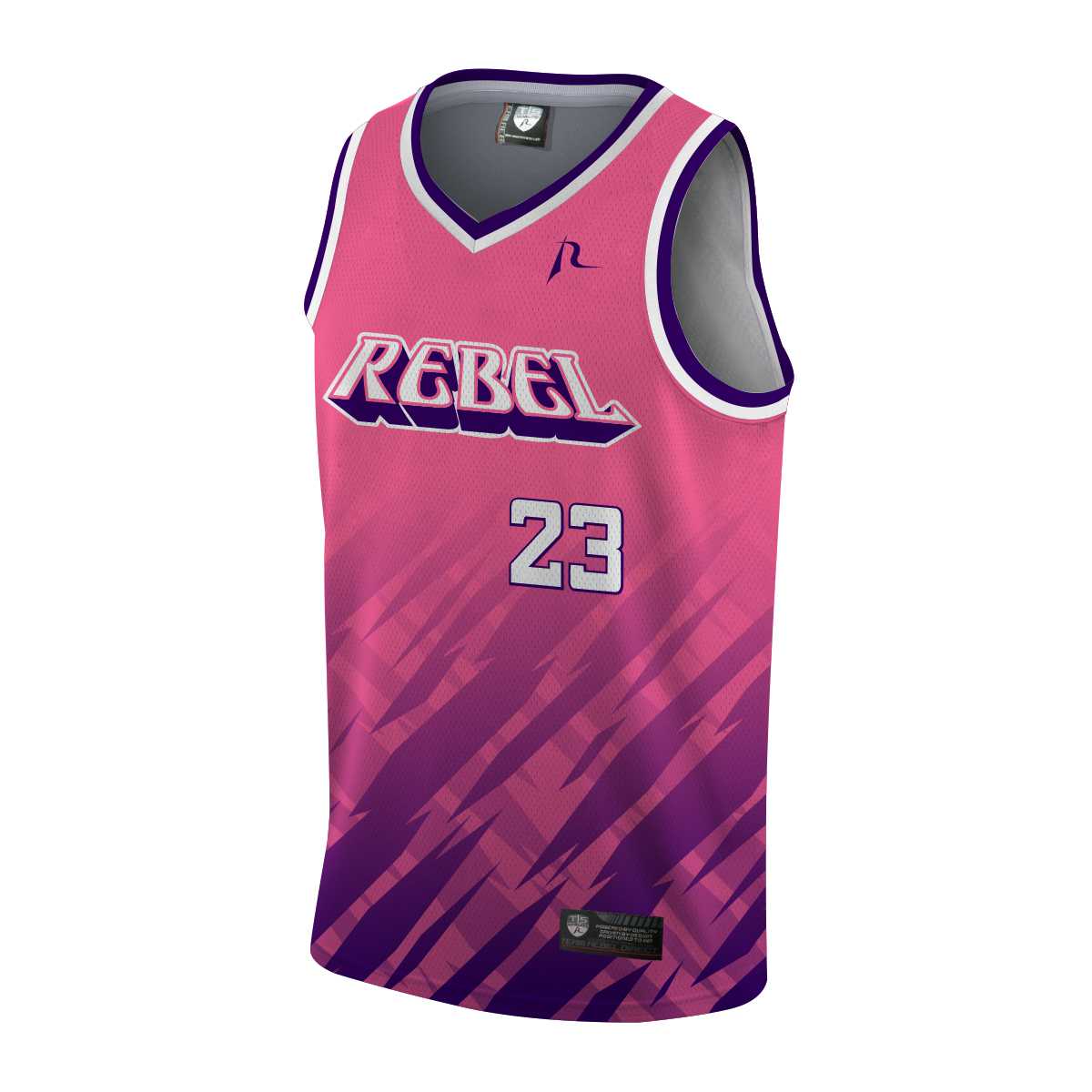 Team Rebel Sports Basketball Jersey Front Design 19 - 2024