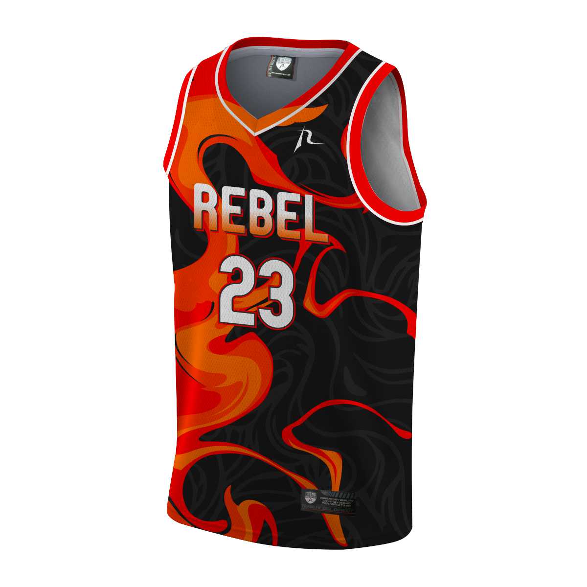 Team Rebel Sports Basketball Jersey Front Design 30 - 2024